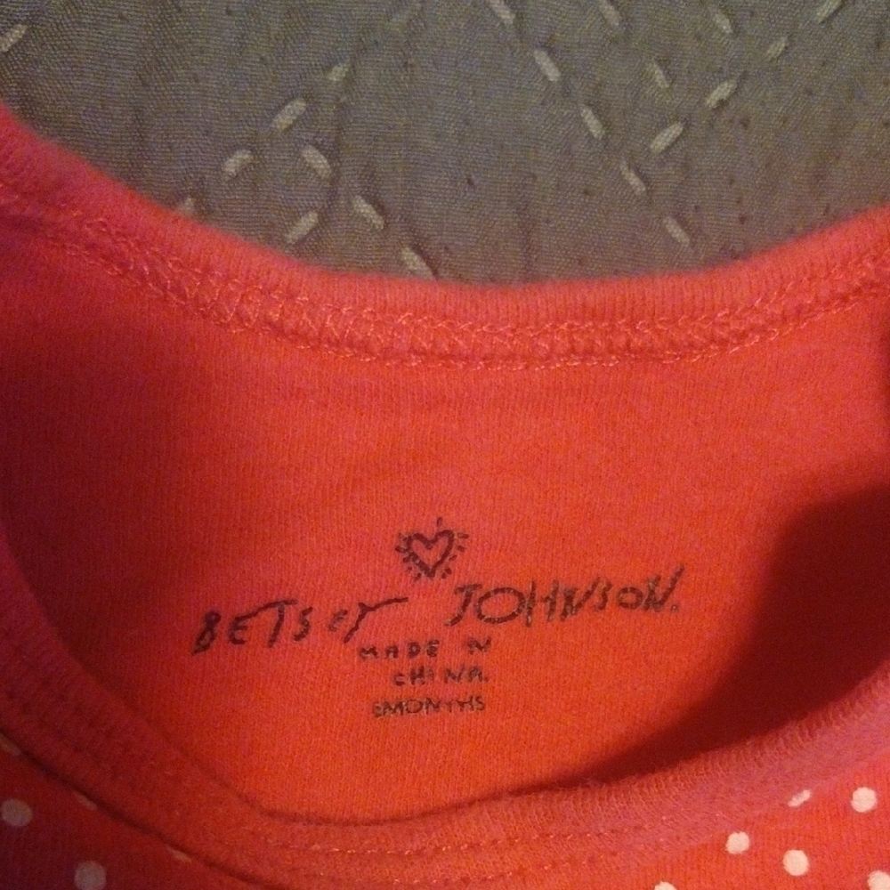Betsey Johnson Pink and White Polka Dot Bodysuit​​ - Picture 2 of 3
